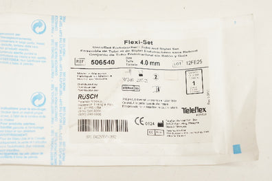 Teleflex 506540 Flexi-Set Uncuffed Endotracheal Tube and Stylet Set 4.0mm (x)